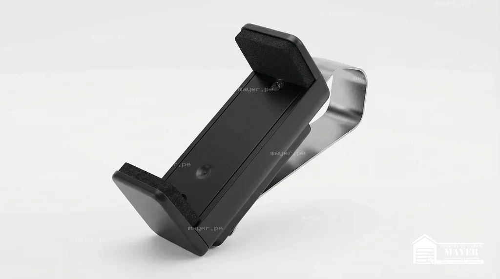 gancho-negro-y-jebe-con-clip-soporte-para-control-remoto - Vista 1